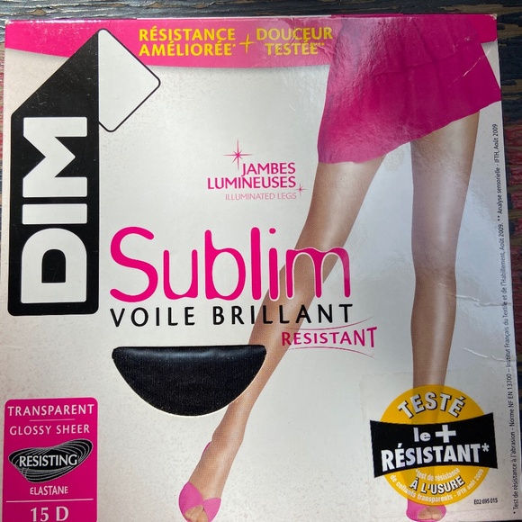 DIM Vintage hosiery Bundle. 3 pairs: 2 black, 1 naturel - Picture 13 of 15